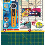 OLFA QUILTING KIT WITH ROTARY CUTTER&RULE & MAT