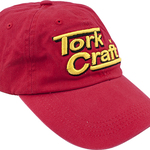 TORK CRAFT BASE BALL CAP RED ADJUSTABLE (ONE SIZE FITS ALL)